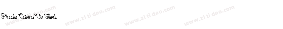 Piccolo Carino Un Tilted字体转换